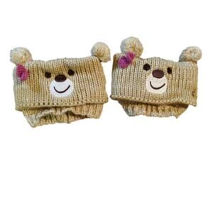 Bearpaw CUTE Bear Boot Cuff topper Leg Warmer